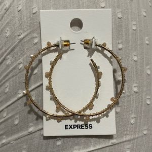 Multicolored gold hoop earrings
